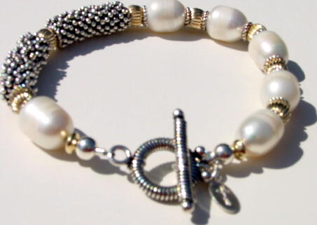 White Pearls and silver  B_PRLS323052     $85.00