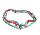 Turquoise and Coral choker