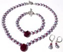 <b>Fresh water Pearls,<b> <br> Ruby, Sterling Silver Necklace<imagge boder=0 scr=/https://cbdesigns.tripod.com/54d1f0c0.gif width=26 height=13>