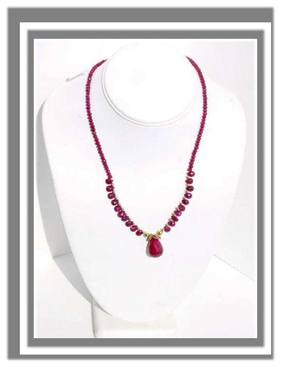 Ruby Necklace N_RUBY 32906      $155.00