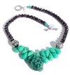 Garnet and Turquoise Beaded Necklace.JPG N_GTBN92906          $155.00