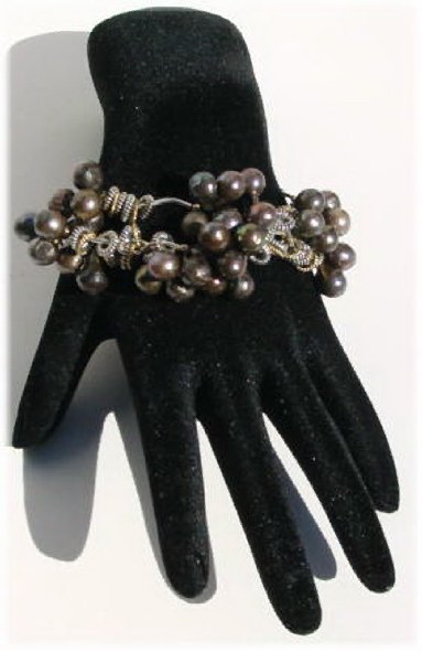 Three strands Pearls and Silver Bracelet.JPG B_FWP092706     $59.00