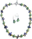Green Pearls and Iolite