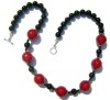 Red Jade and Black Onyx Necklace