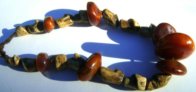 OLD Tibetan amber  Bone Beads