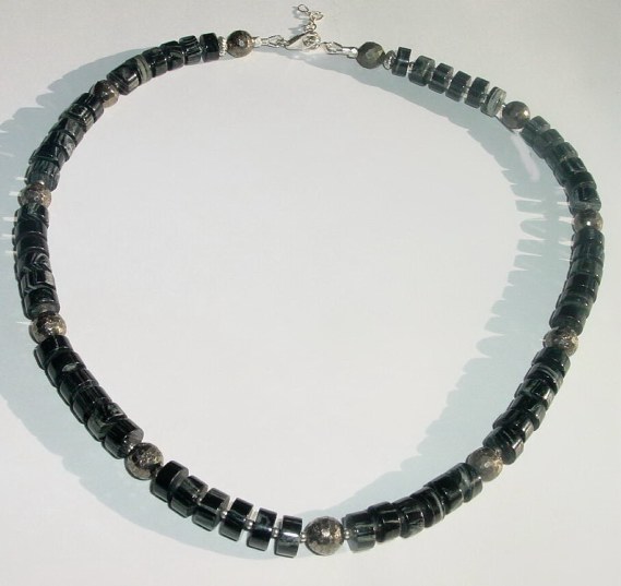Natural Banded Agate Necklace MN - NBAN22612  $69.00