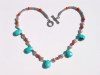 Coral and Turquoise drop Necklace