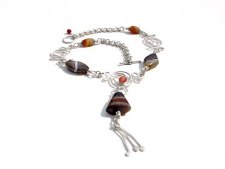 Agate Wirewrapped  Necklace