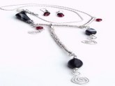 Obsidian And Sterling Silver Necklace