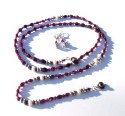 Garnet Lariat Necklace Set