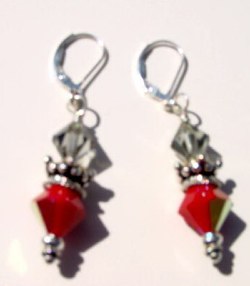 Red Swarvoski Crystal Earrings  E - RCRY414056       $35.00