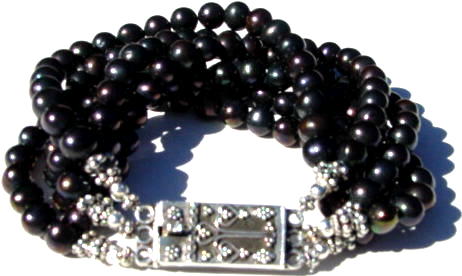 Multi-Strand Pearl Bracelet B_MSPB121205     $69.00