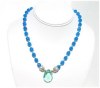 Blue Chalcedony Beaded Necklace.JPG N_BCB092906      $50.00