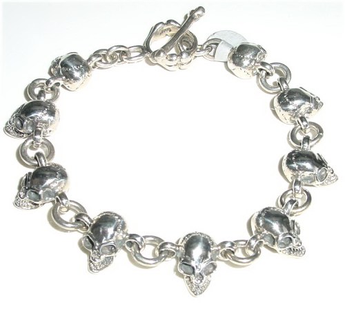 Sterling Silver Skull Bracelet B_SKULL13007        $69.00