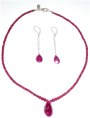 Ruby Bead Necklace Set N_RUBY13107   $135.00 