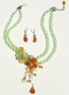 Green Chalcedony Necklace Set