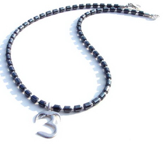 Men's Sterling OM Pendant Necklace