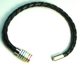 Braided Leather bracelet with magnetic clasp