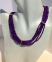 Faceted Amethyst Beaded Necklaces
