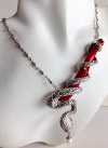 Coral Sterling Silver Snake Necklace N_CBDSNAKE01715       $285.00