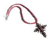Creative Bead Designs - Coral Cross Necklace